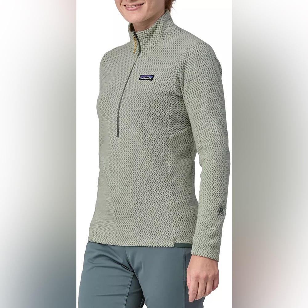 Like New Patagonia Women's R1 Air 1/2-Zip Pullover - Sleet Green - Small